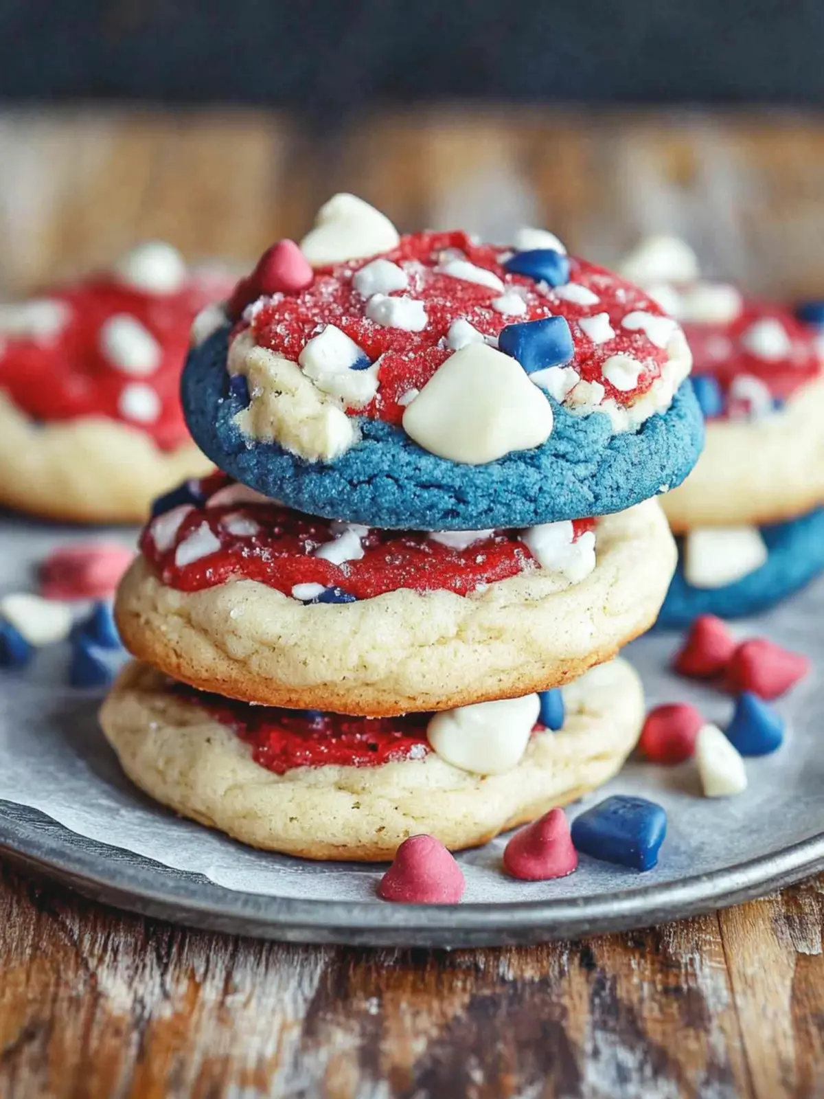 Red white and blue cookies recipe
