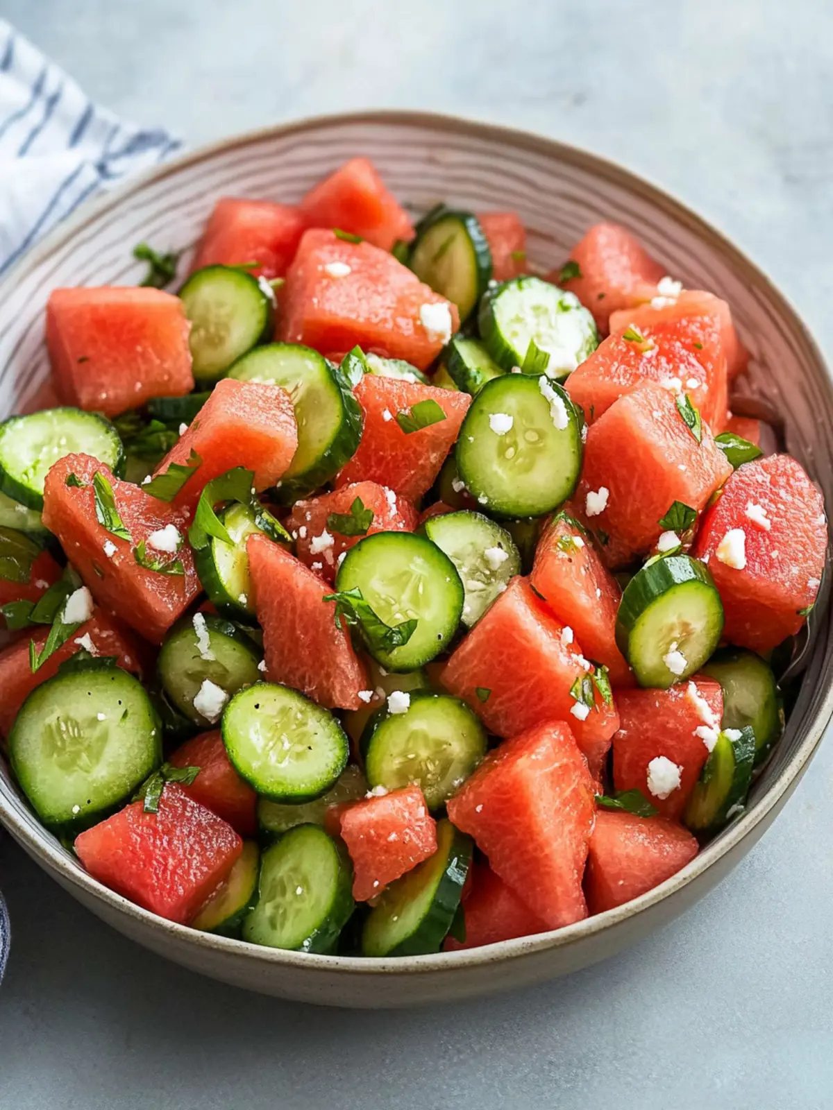 Watermelon cucumber salad recipe