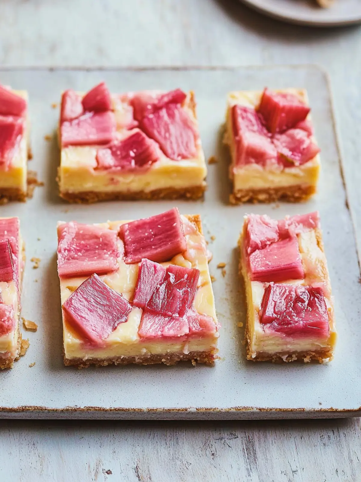 Rhubarb custard bars recipe