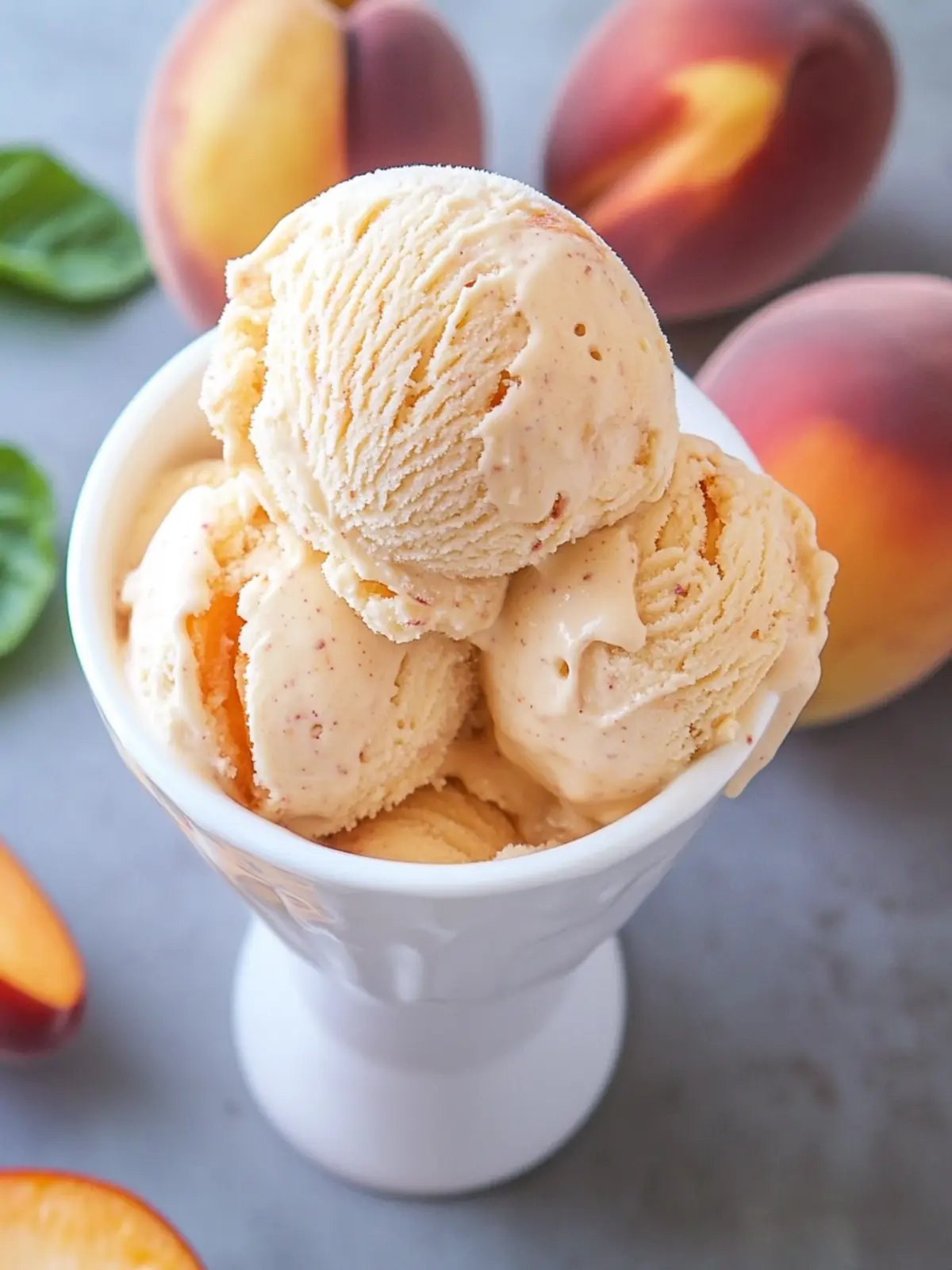 Peach ice cream homemade recipe