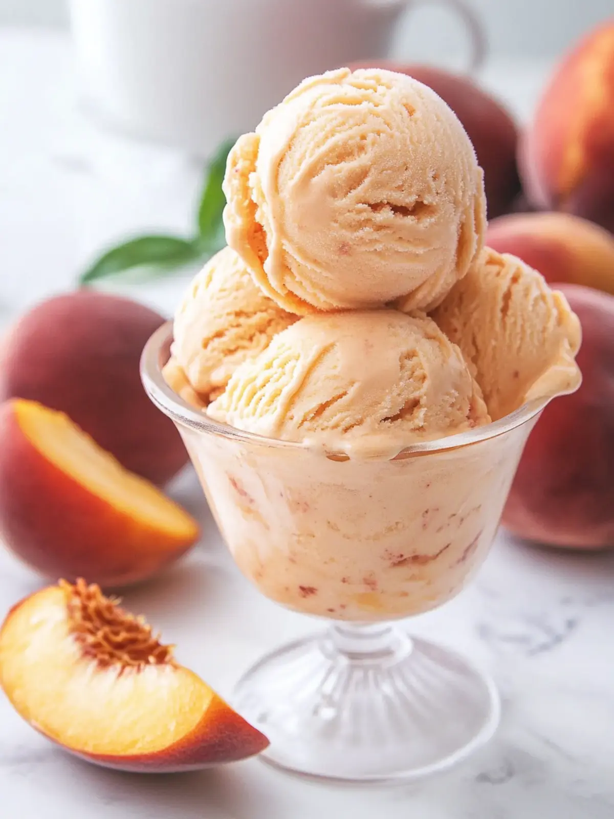 Peach ice cream homemade recipe
