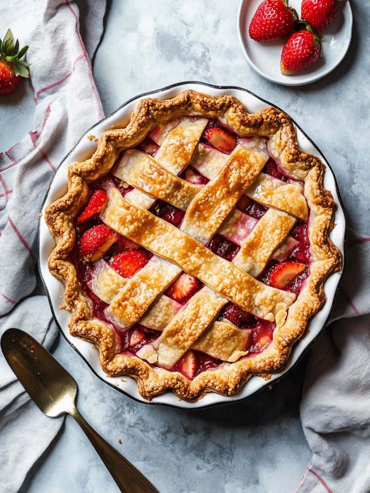 Strawberry rhubarb pie recipe