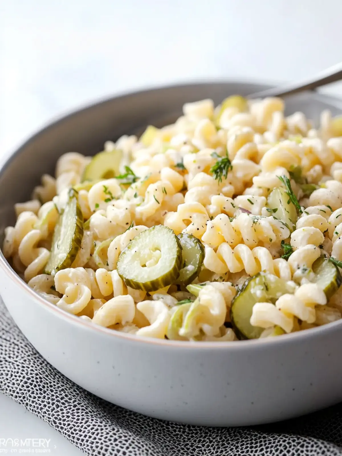 Dill pickle pasta salad recipe