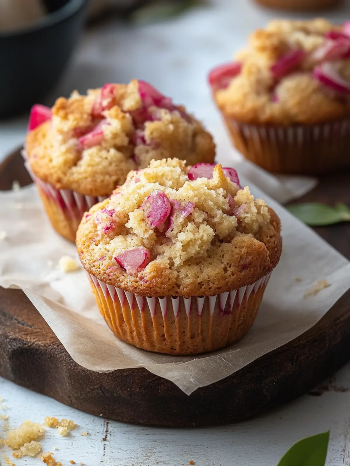 Rhubarb muffins recipe