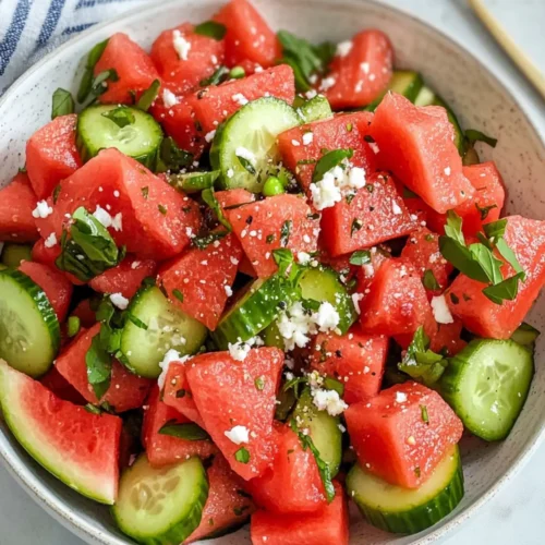Watermelon cucumber salad recipe