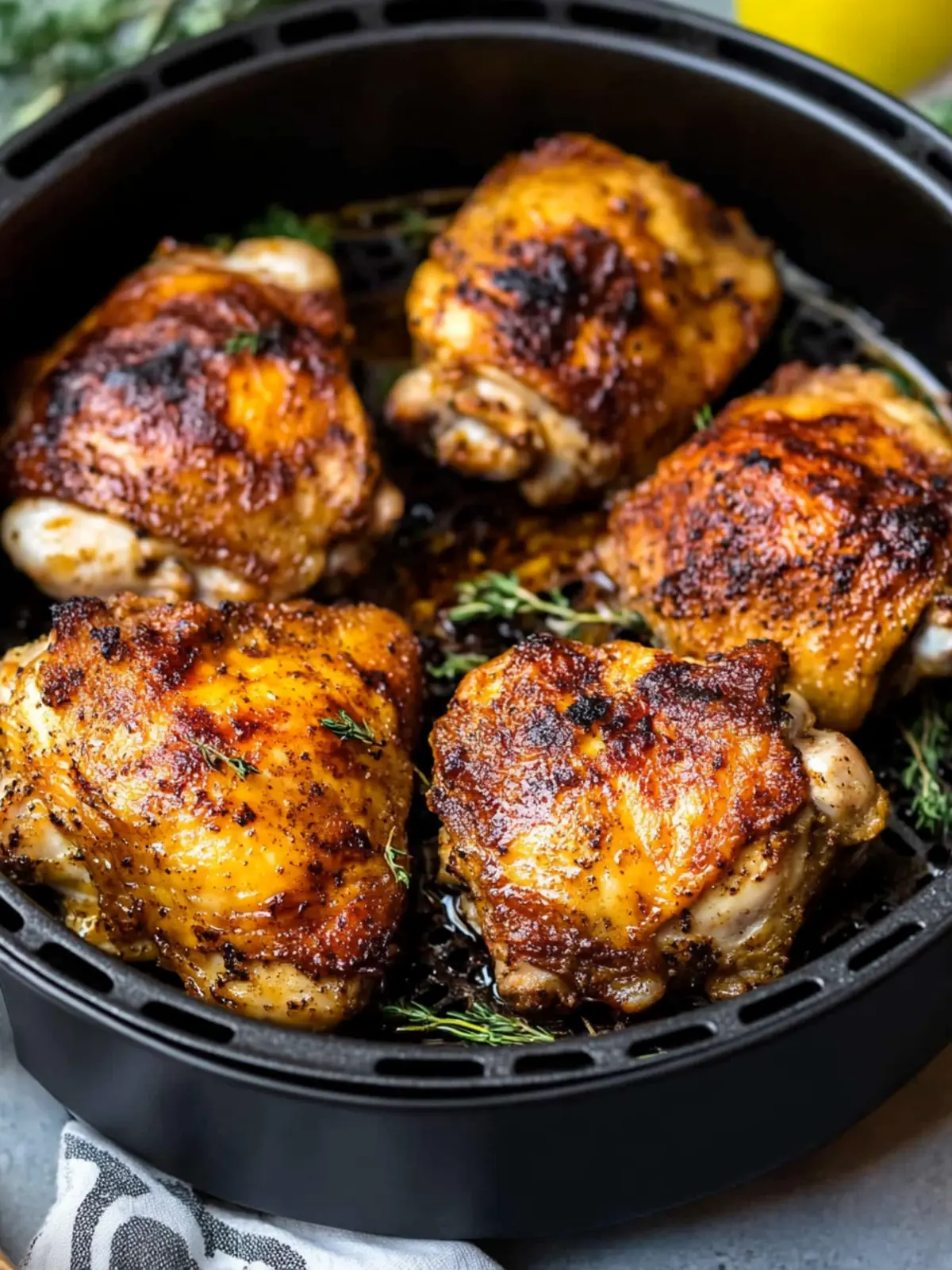 Air fryer chicken thighs recipe