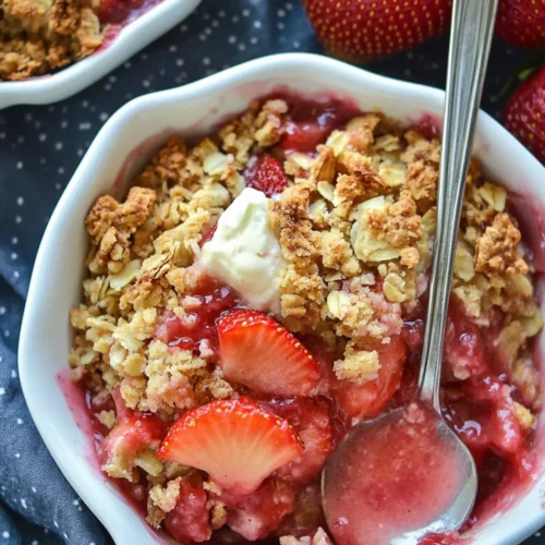Strawberry rhubarb crisp recipe