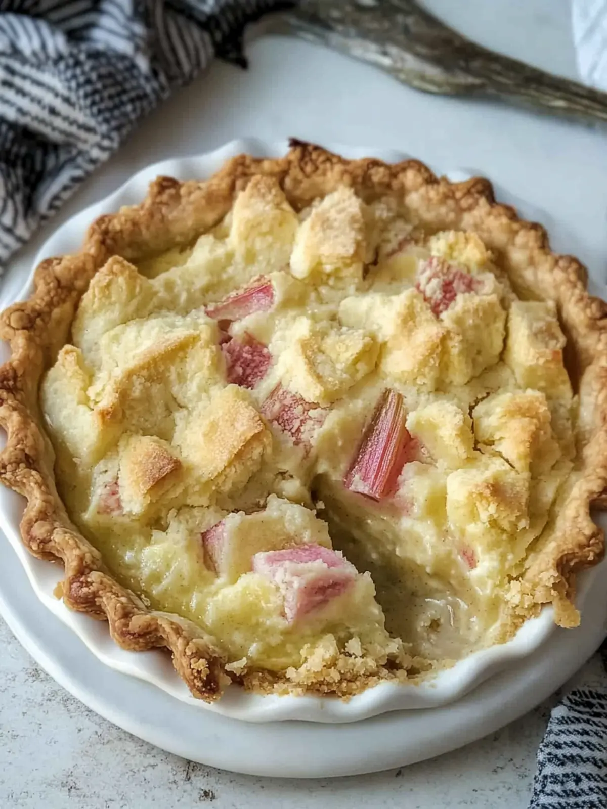 Rhubarb custard pie recipe