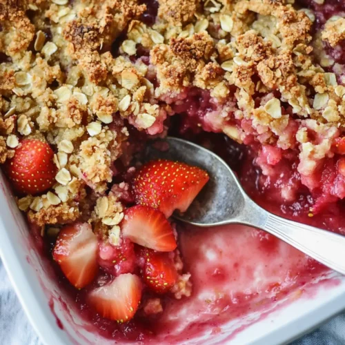 Strawberry rhubarb crisp recipe