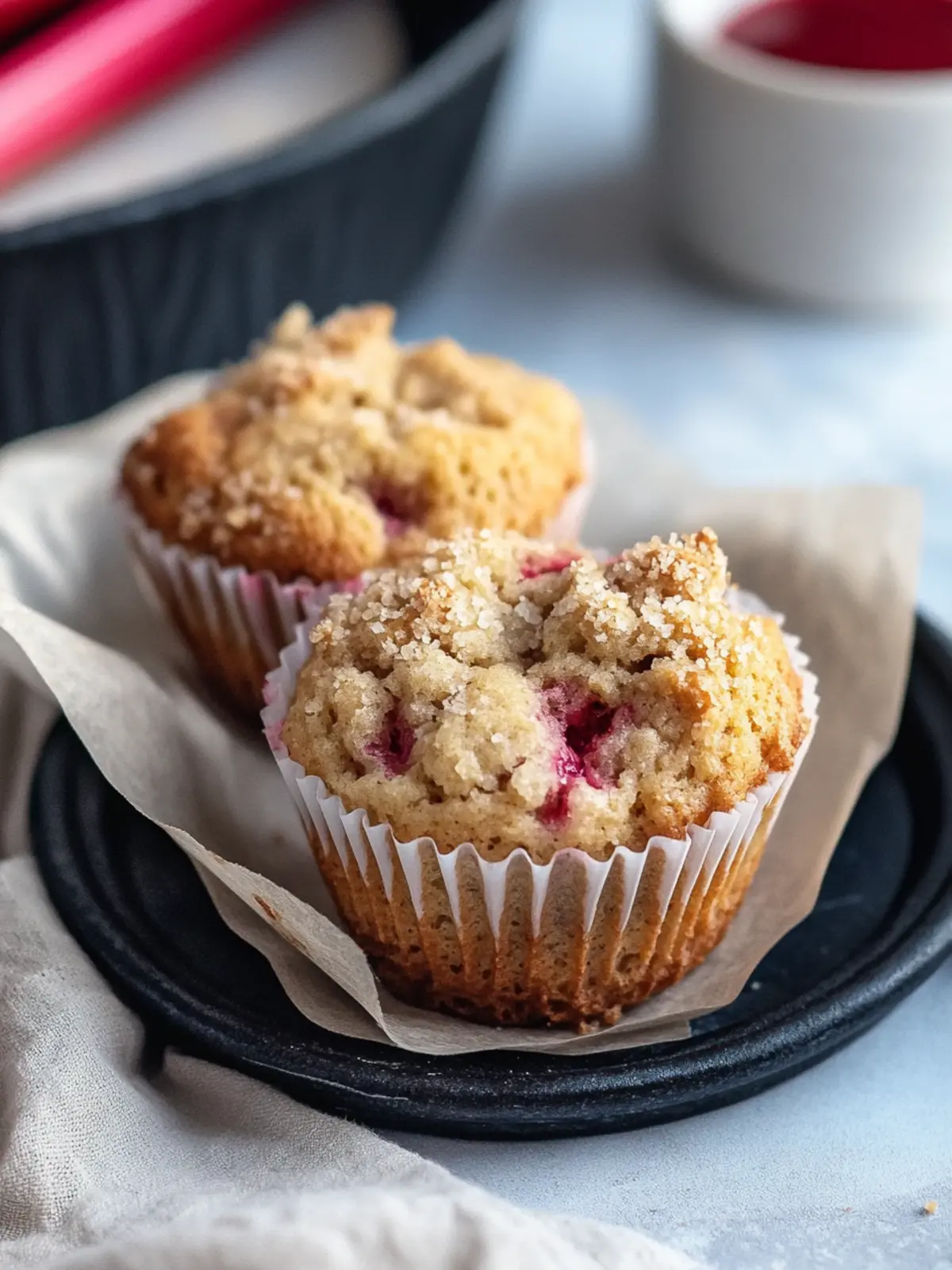 Rhubarb muffins recipe