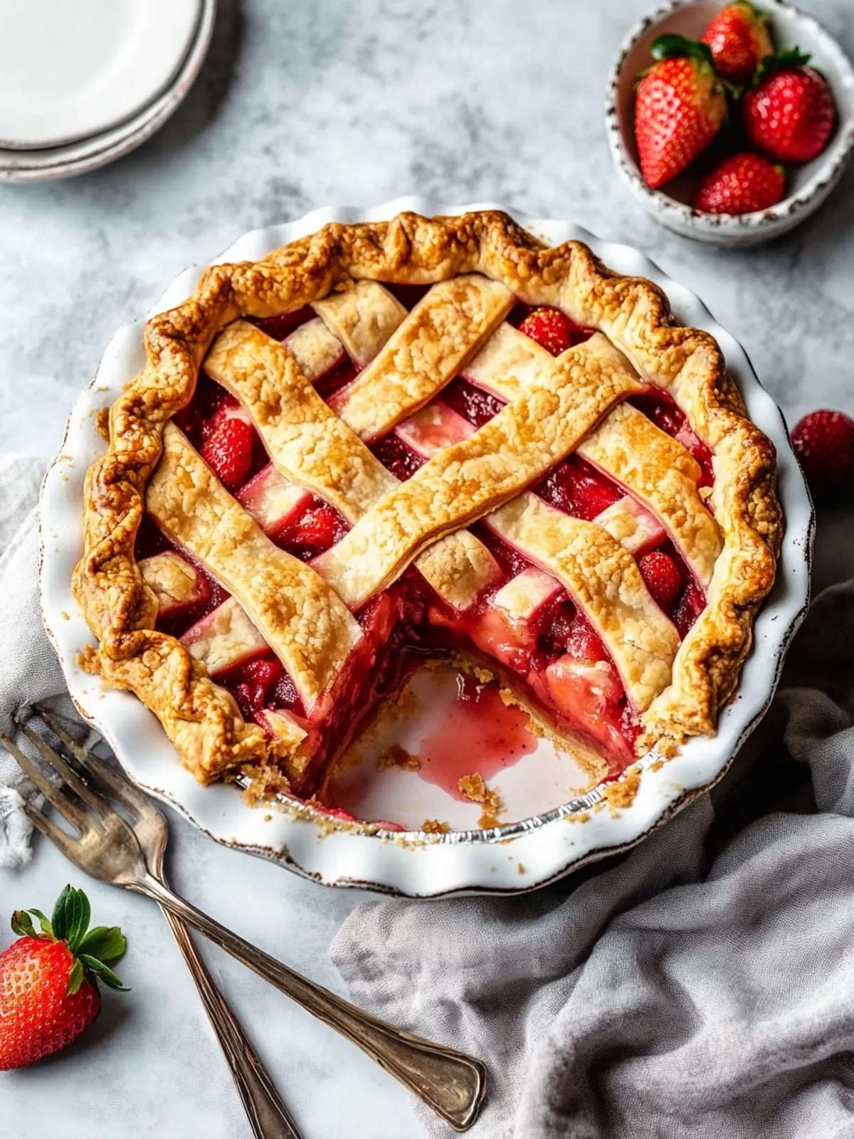 Strawberry rhubarb pie recipe