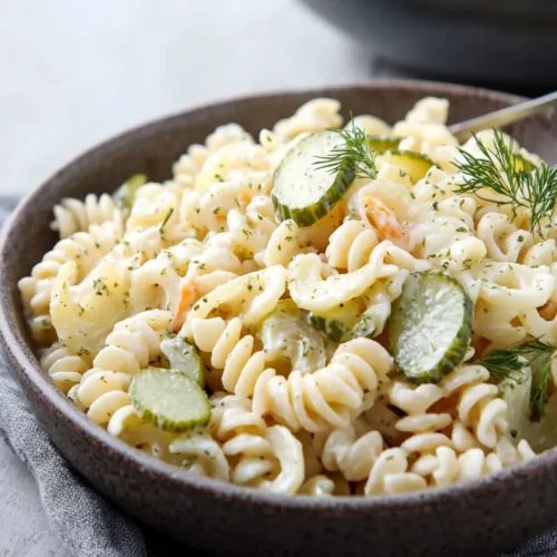 Dill pickle pasta salad recipe