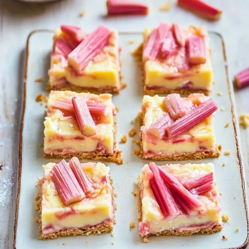 Rhubarb custard bars recipe