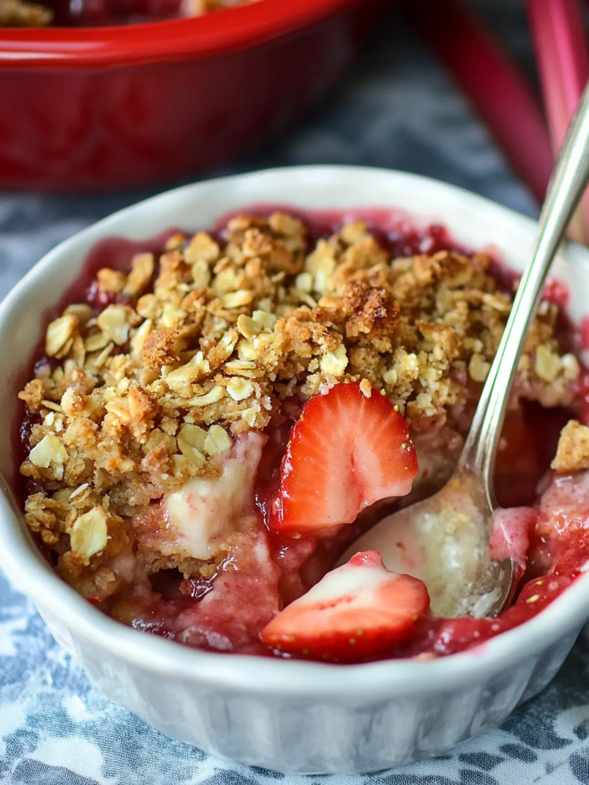 Strawberry rhubarb crisp recipe