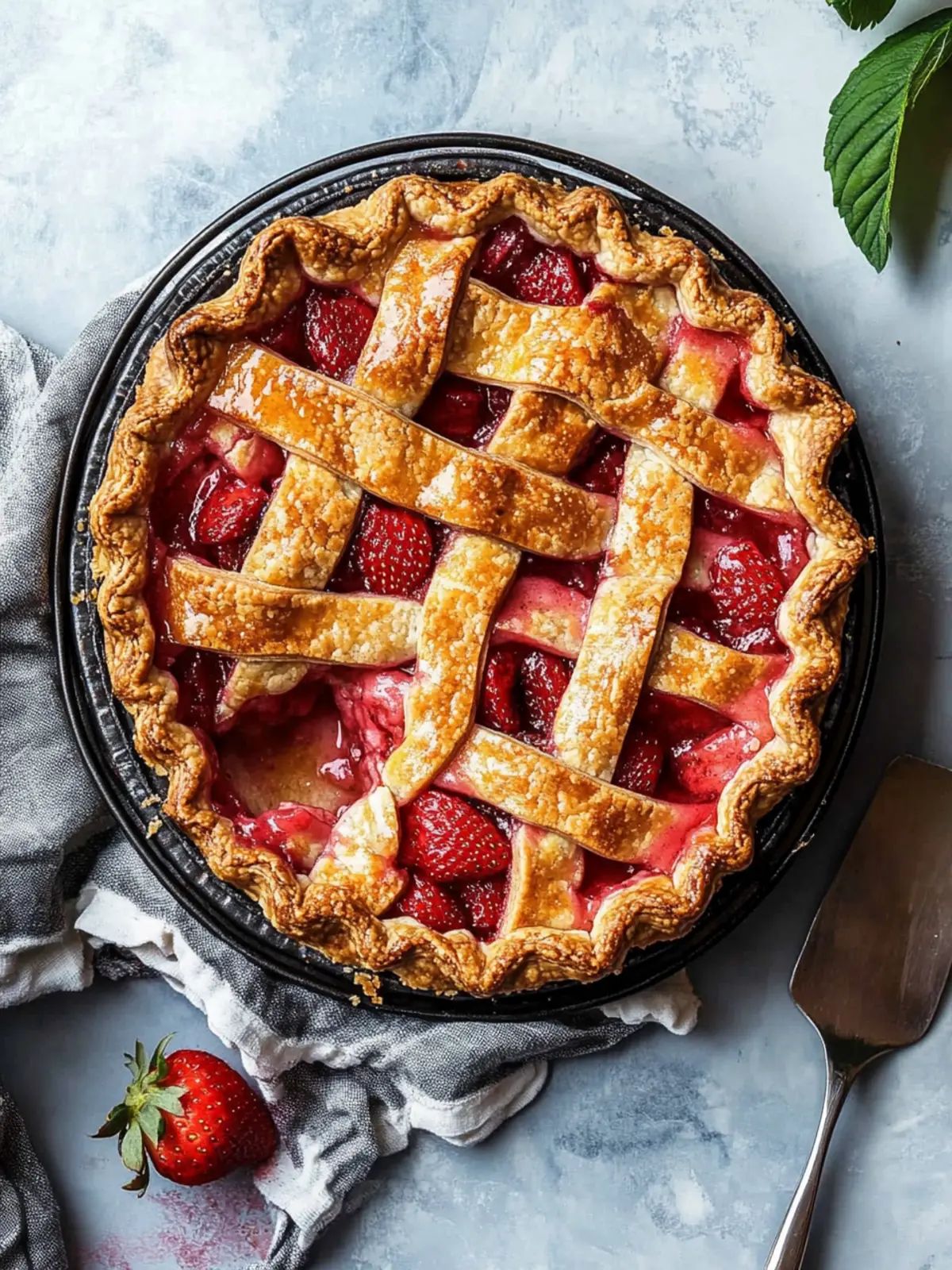 Strawberry rhubarb pie recipe