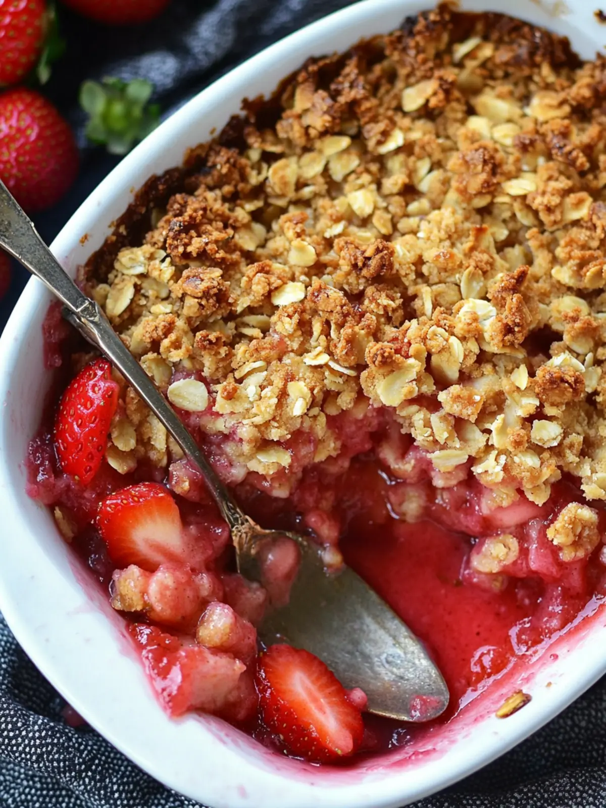 Strawberry rhubarb crisp recipe