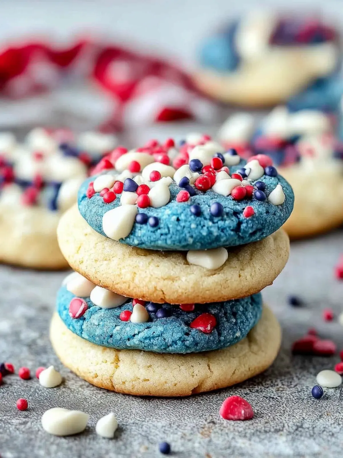 Red white and blue cookies recipe