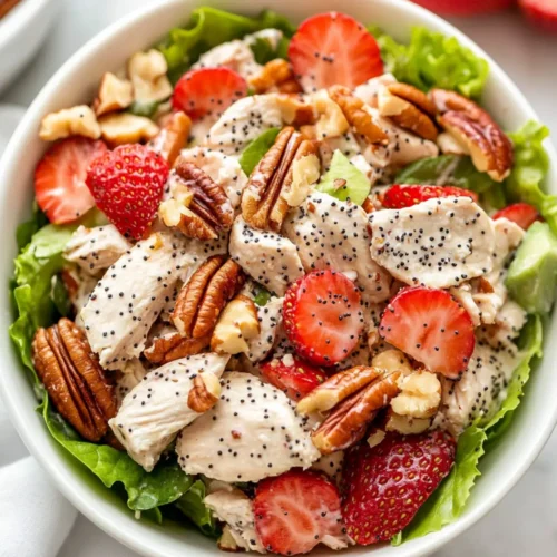 Strawberry Poppy Seed Pecan Chicken Salad