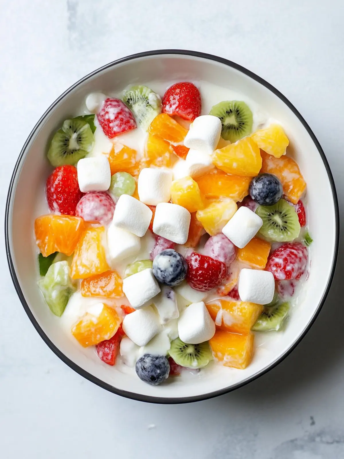 fruit salad with marshmallows