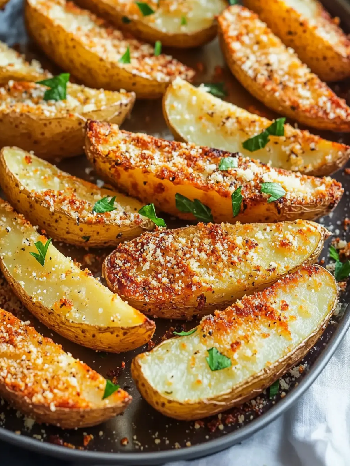 Baked Garlic Parmesan Potato Wedges You’ll Crave Again