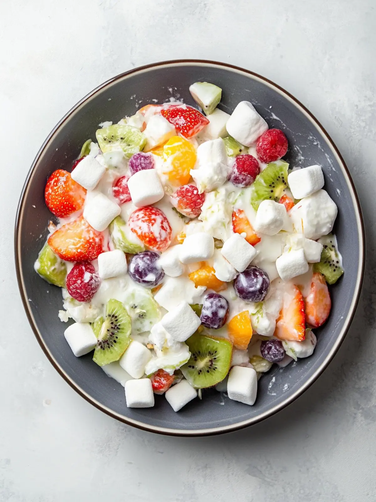 fruit salad with marshmallows