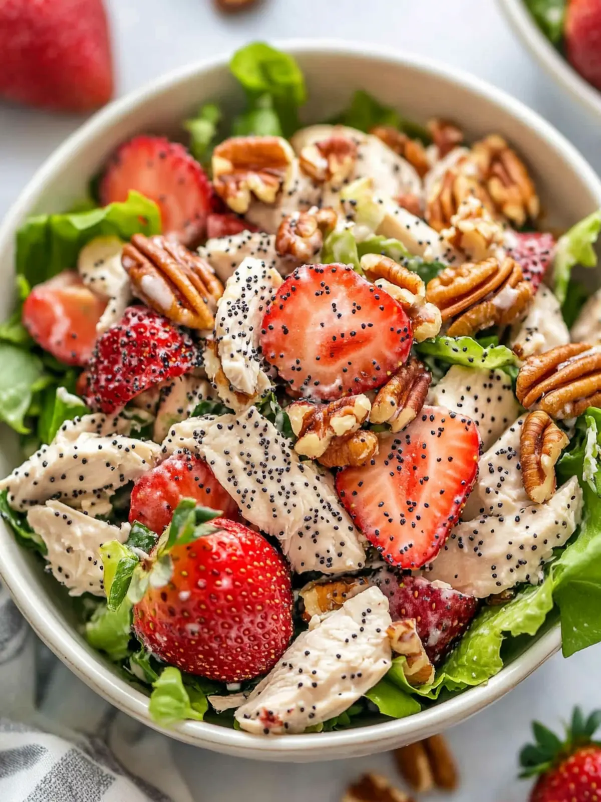 Strawberry Poppy Seed Pecan Chicken Salad