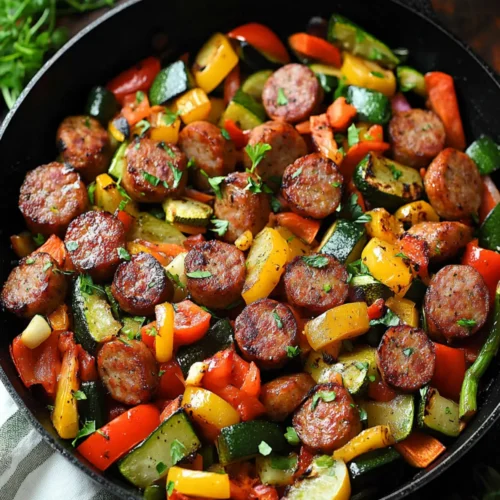 Sausage and Veggies Skillet - 30 Minute, One-Pan Meal