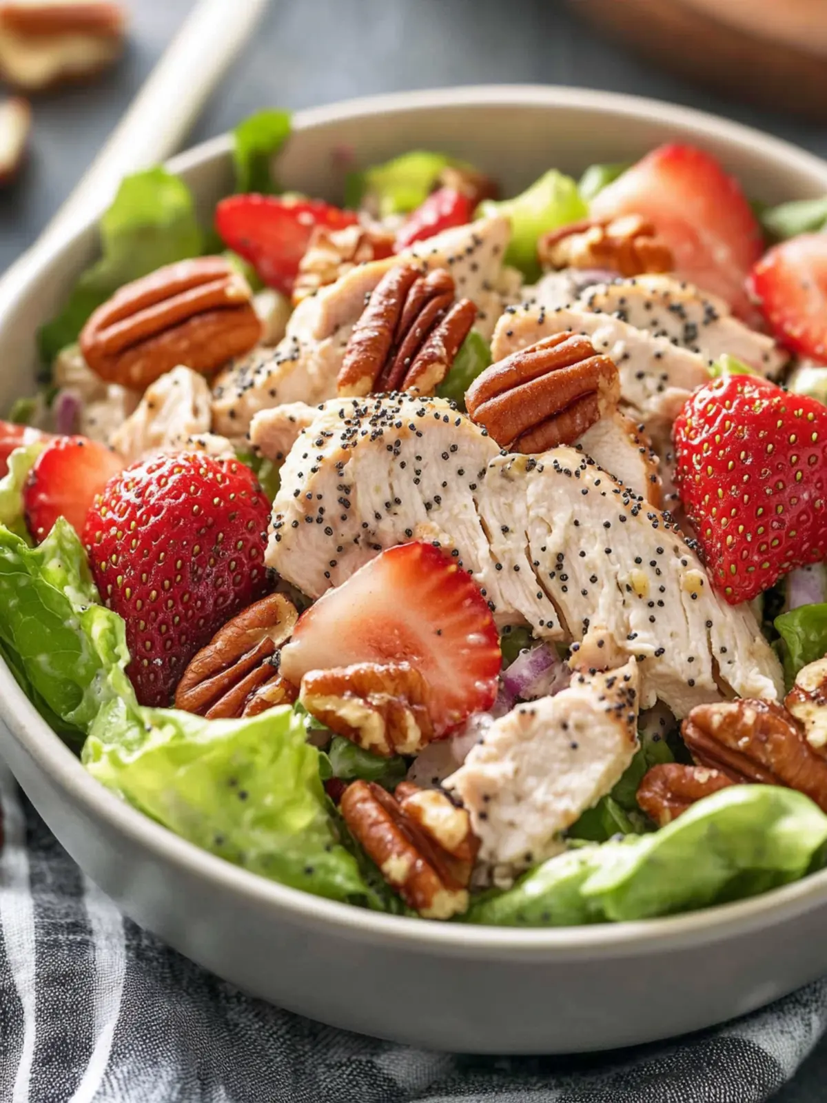 Strawberry Poppy Seed Pecan Chicken Salad