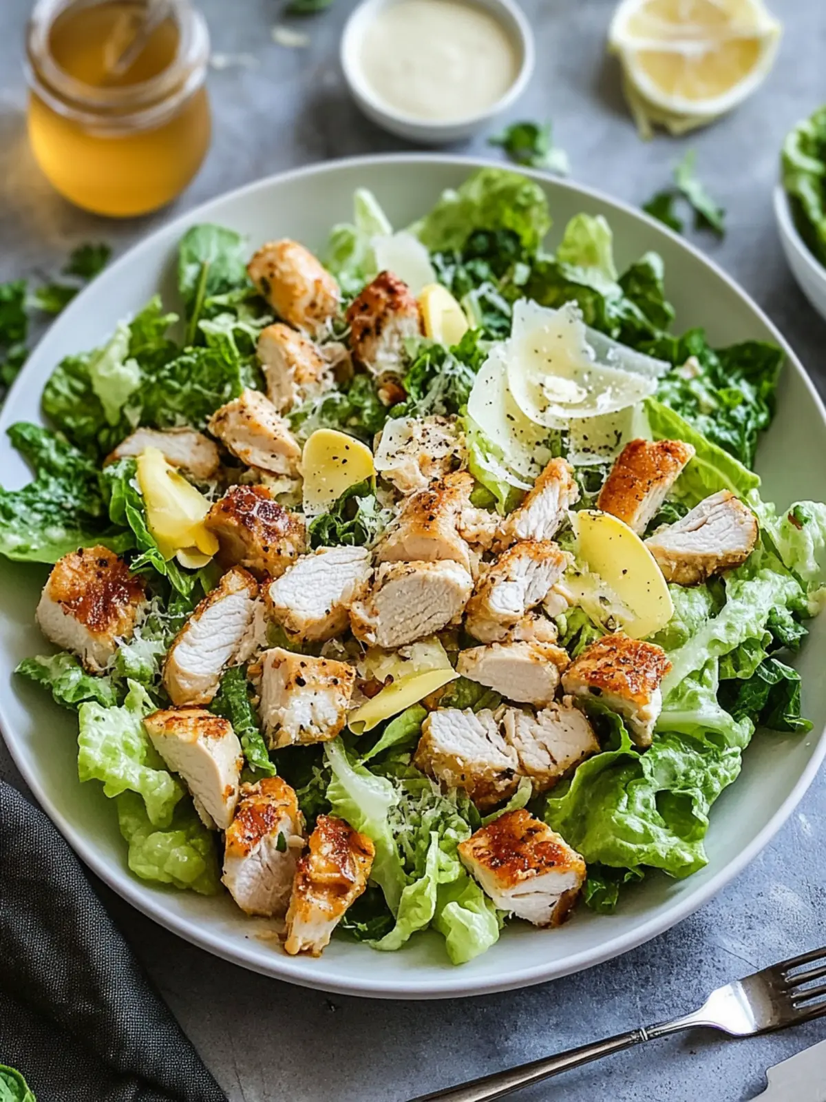 Ultimate Chicken Caesar Salad with Homemade Croutons Delight
