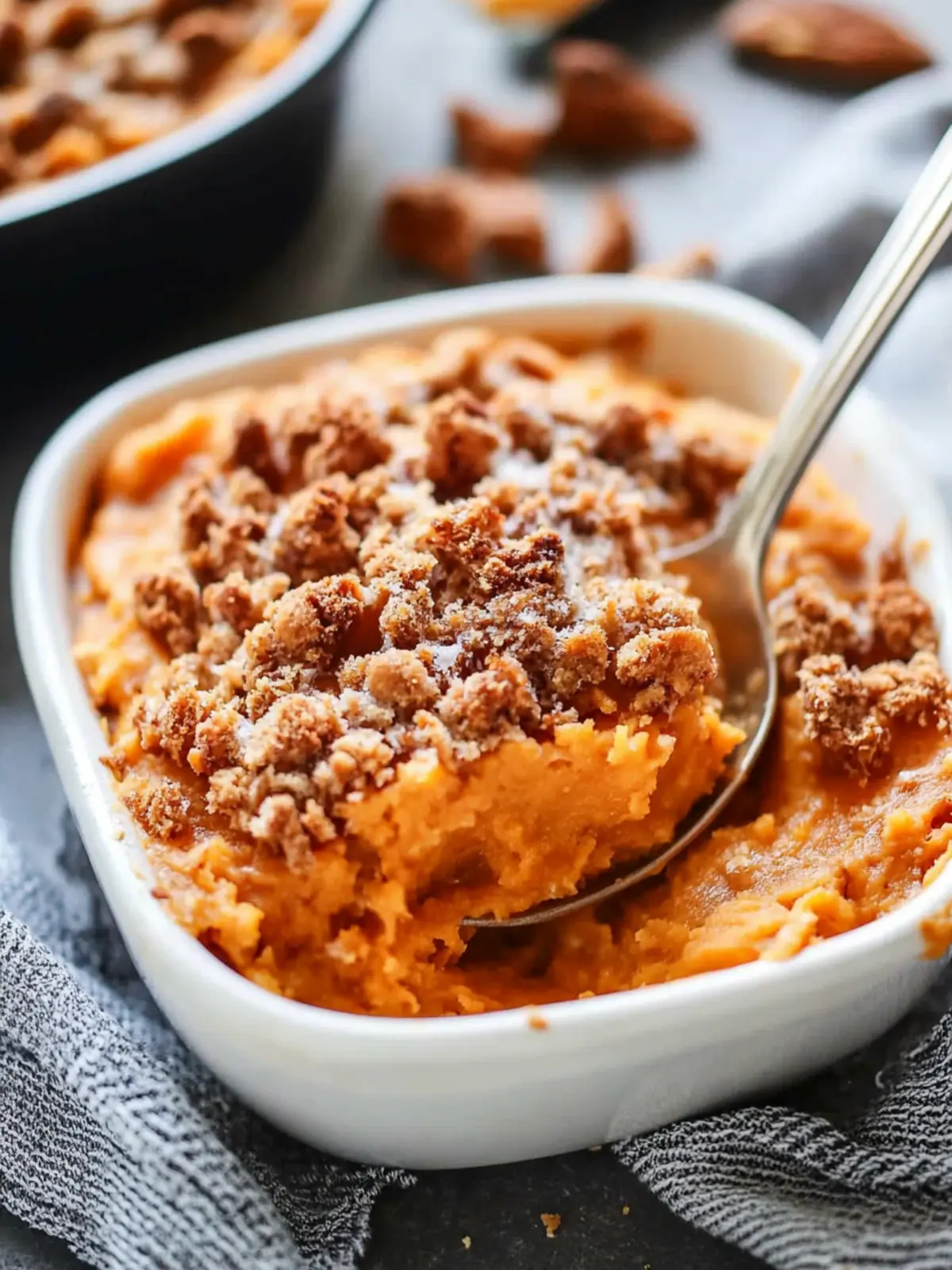 Decadent Sweet Potato Casserole with Crunchy Pecan Topping