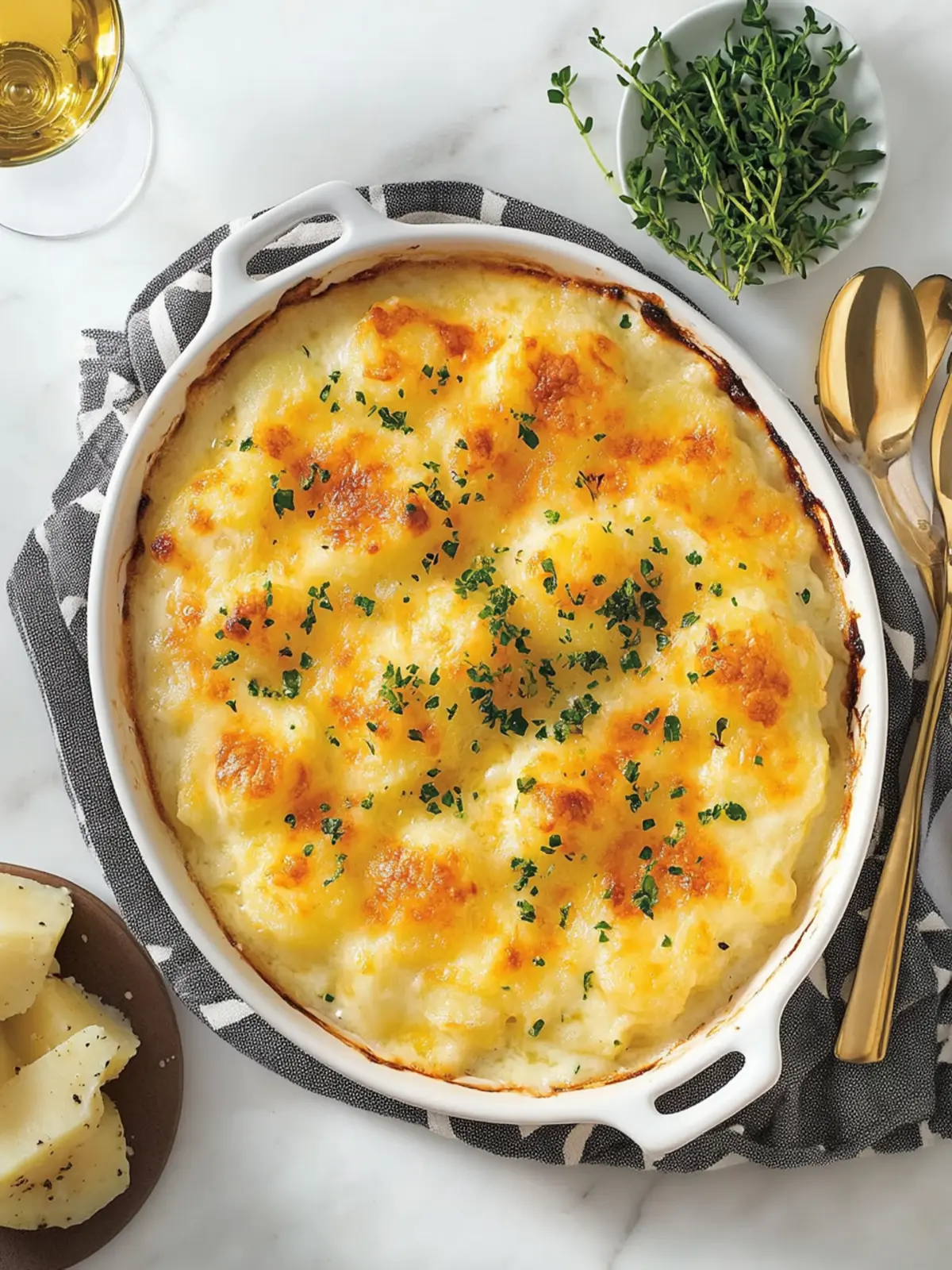 Indulge in Ruth Chris Potatoes Au Gratin at Home Tonight