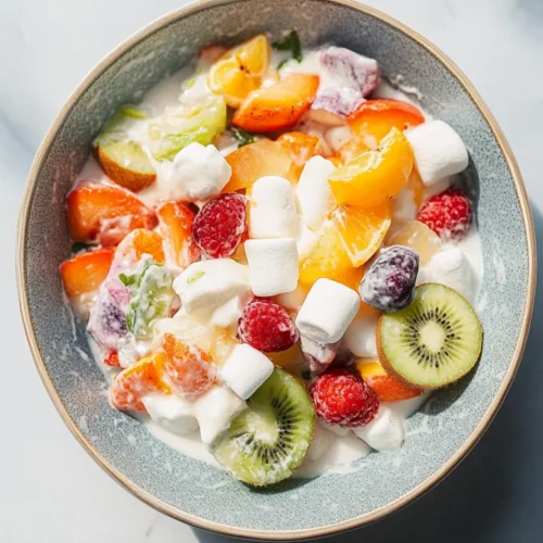 fruit salad with marshmallows